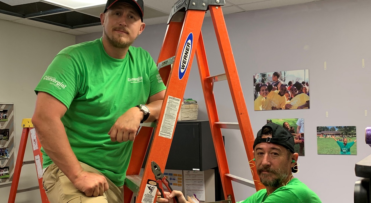 Installing security equipment in a school