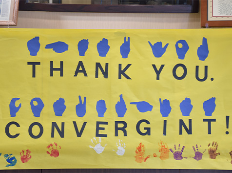 "Thank You Convergint" spelled out in sign language
