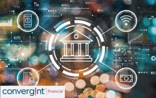 banking concept with blurred city lights